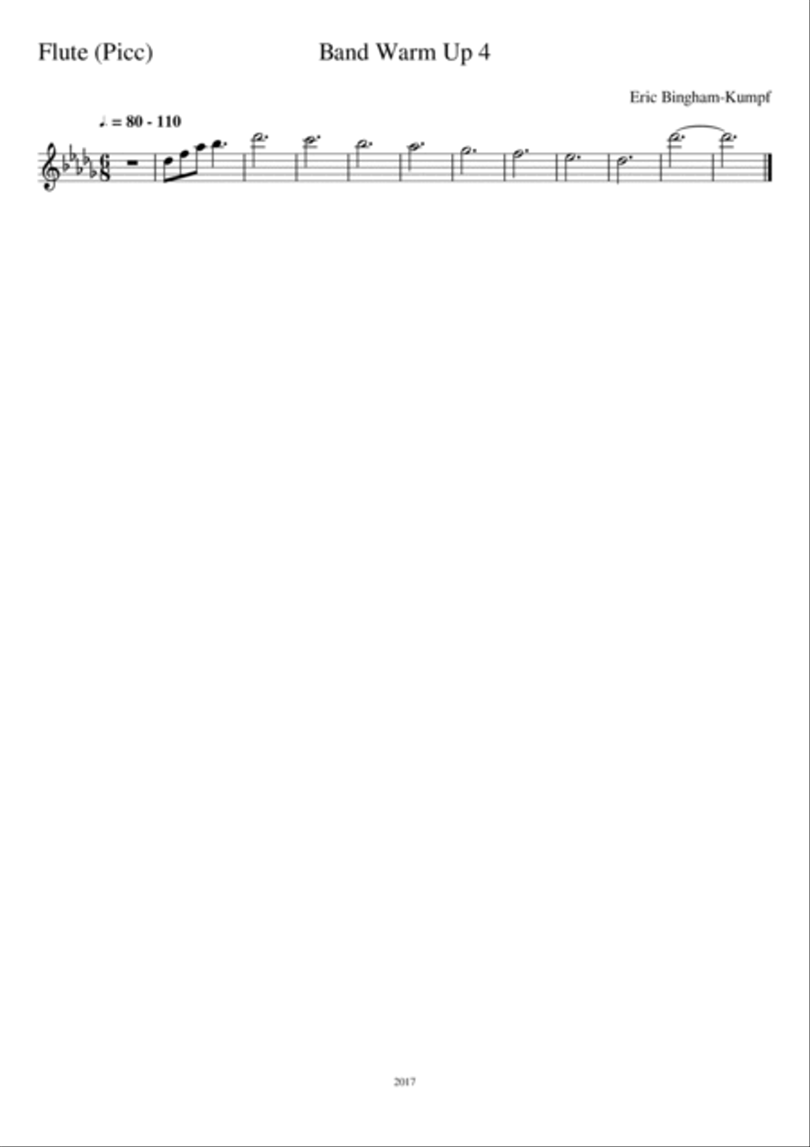 Band Warm up 4 Band Warm up 4 Concert Band scores gallery preview page 4