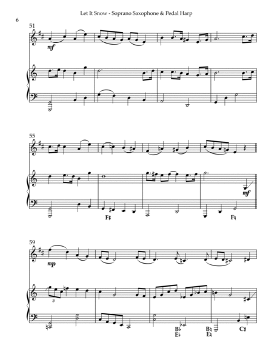 Let It Snow! Let It Snow! Let It Snow! Soprano Saxophone scores gallery preview page 6