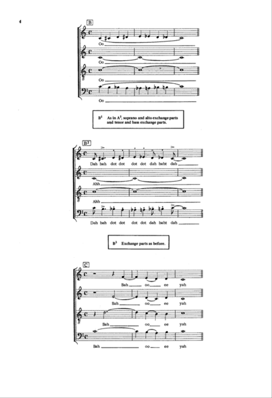 Jazz Choir Warm-Ups 4-Part scores gallery preview page 3