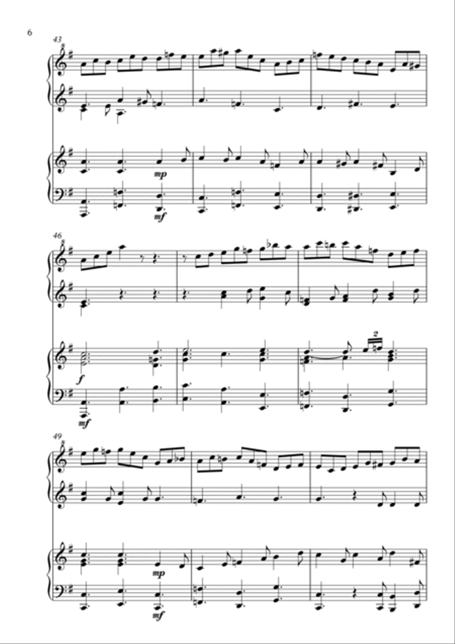 Jesu, Joy of Man's Desiring (BWV 147) - Arranged for 2 Pianos 2 Pianos, 4-Hands scores gallery preview page 6