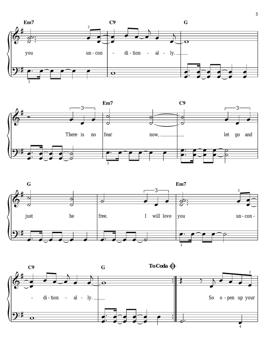 Unconditionally Easy Piano scores gallery preview page 3