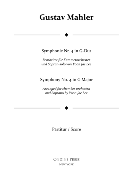 Mahler (arr. Lee): Symphony No. 4 in G Major 2nd movement, Full Score image number null