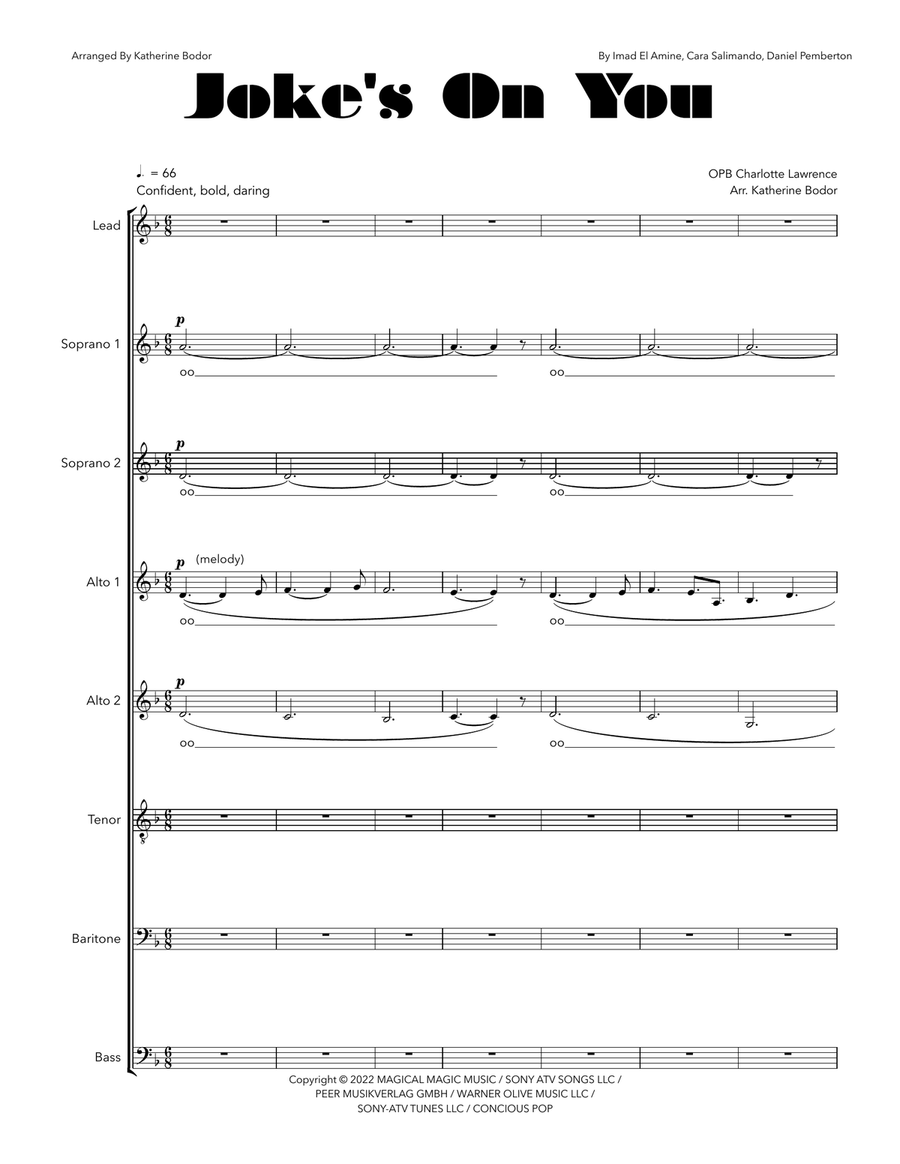 Joke's On You Divisi scores gallery preview page 1