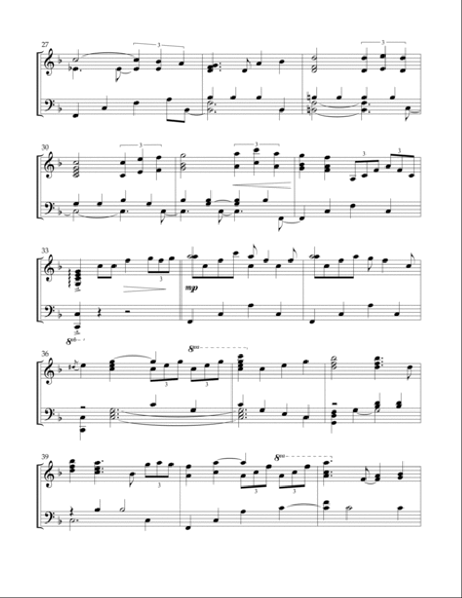 Blue Christmas Piano Solo scores gallery preview page 4