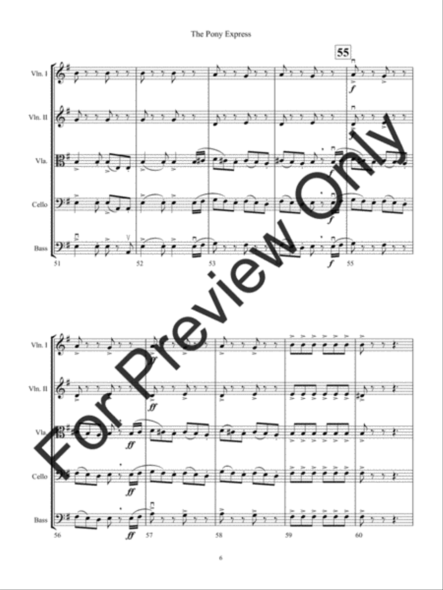 The Pony Express (Score) The Pony Express (Score) String Orchestra scores gallery preview page 9