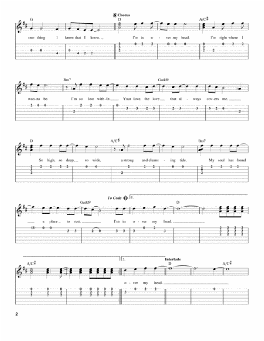 Over My Head Over My Head Acoustic Guitar scores gallery preview page 2