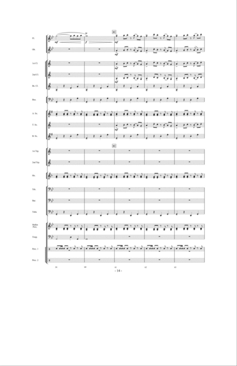 Danza Del Fuego Danza Del Fuego Concert Band scores gallery preview page 13