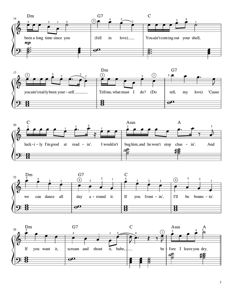 Say So Easy Piano scores gallery preview page 2