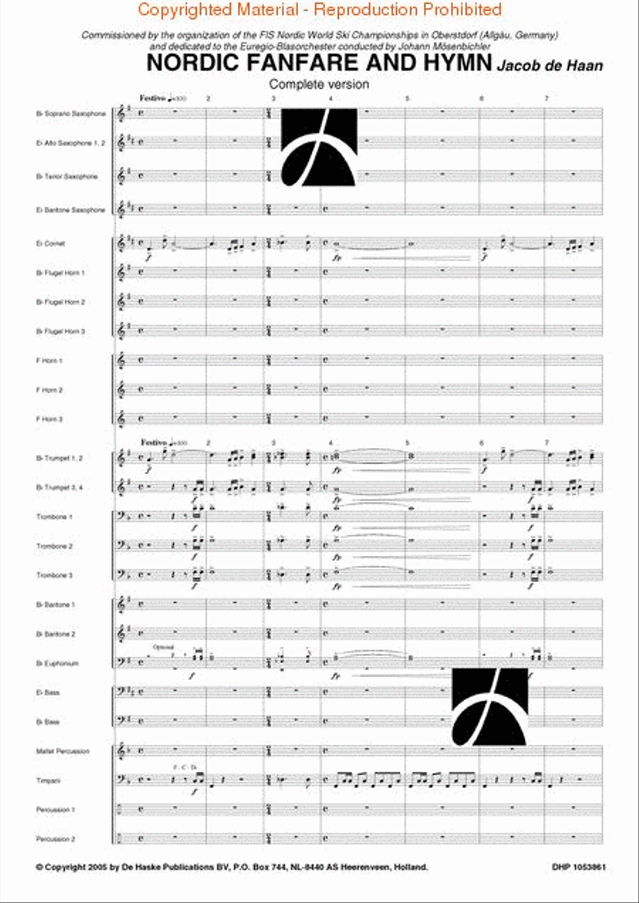 Nordic Fanfare and Hymn Concert Band scores gallery preview page 2