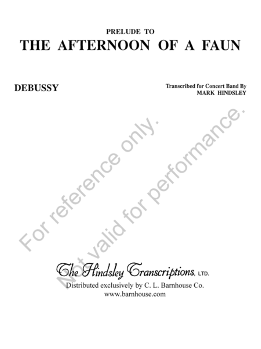 Prelude to the Afternoon of a Faun Concert Band scores gallery preview page 2