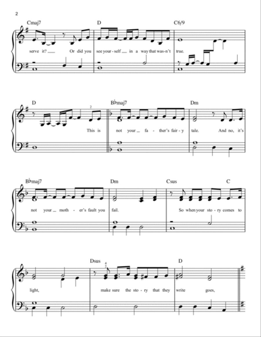 My Once Upon A Time (from Disney's Descendants 3) Easy Piano scores gallery preview page 2