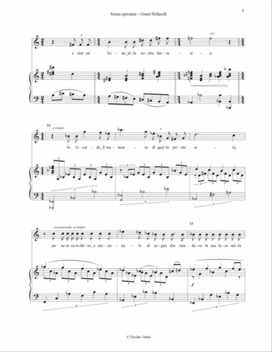 Senza speranze Chamber Music scores gallery preview page 3