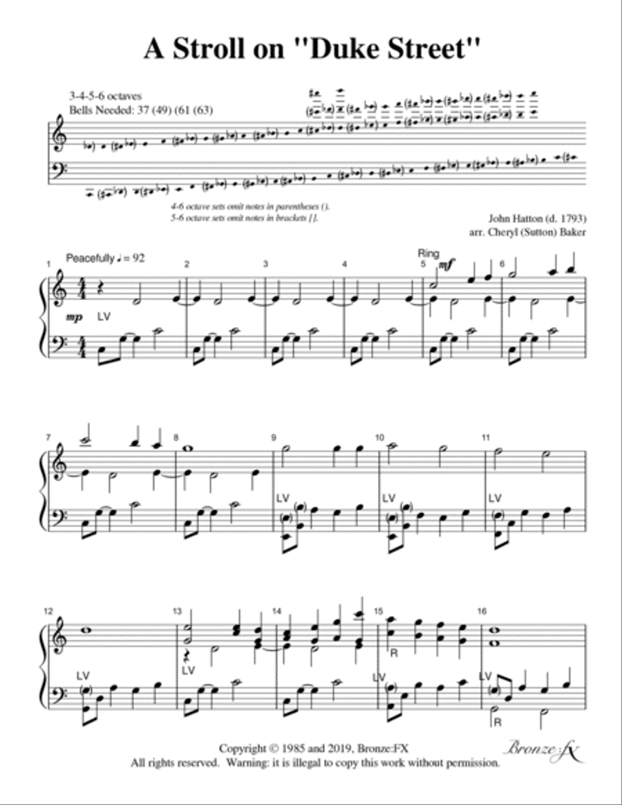 A Stroll on Duke Street Handbell Choir scores gallery preview page 2