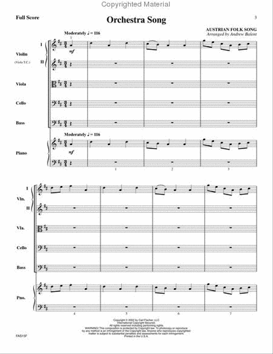 Orchestra Song String Orchestra scores gallery preview page 2