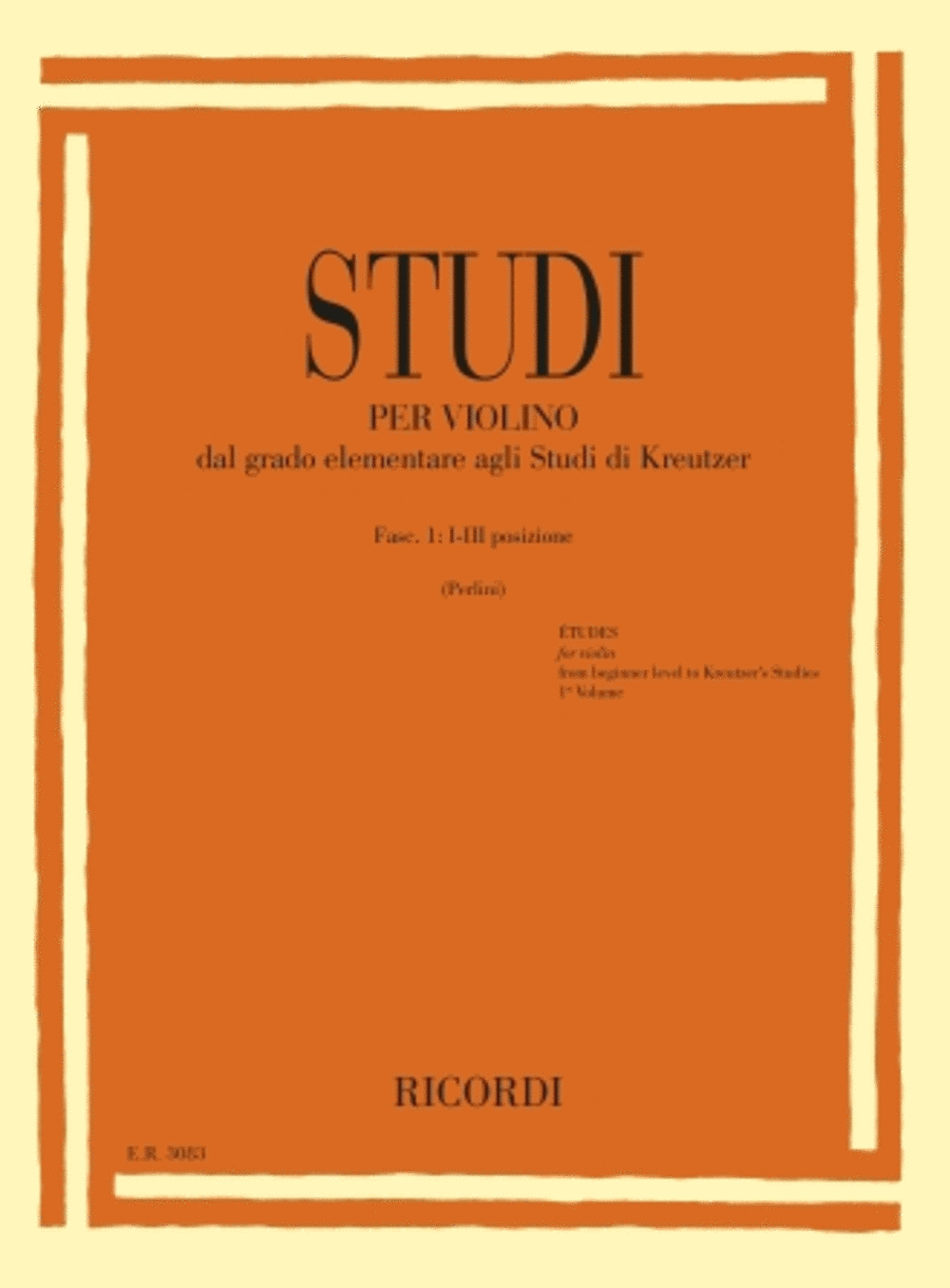 Studies for Violin Fasc. I: I-III Positions Violin Solo scores gallery preview page 1