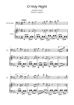 O Holy Night -String Bass Solo w/ Piano