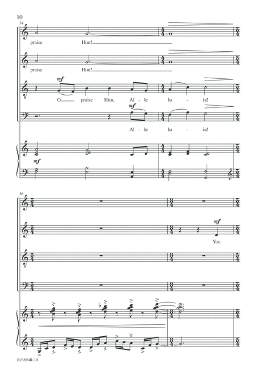 All Creatures, Lift Your Voice and Sing! 4-Part scores gallery preview page 10