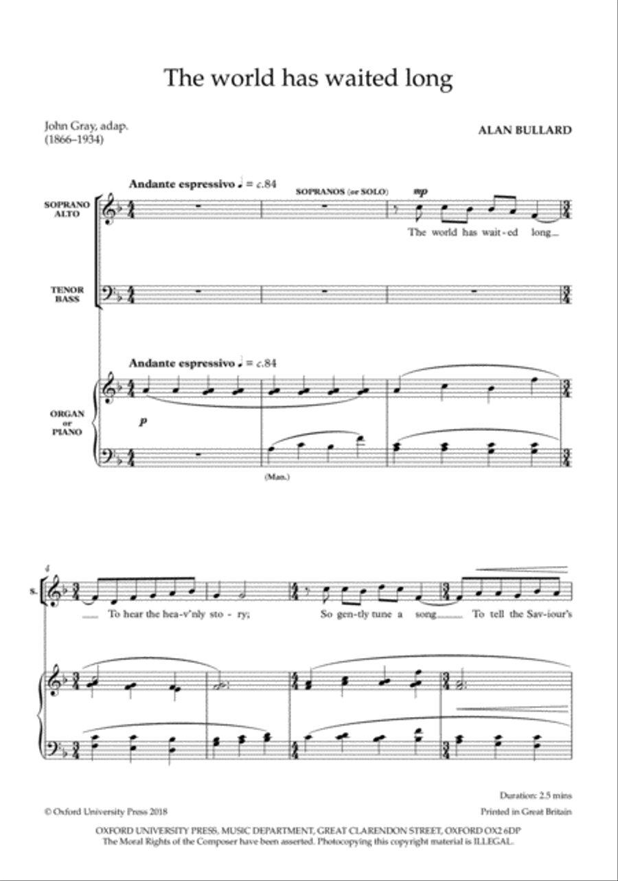 The world has waited long 4-Part scores gallery preview page 2