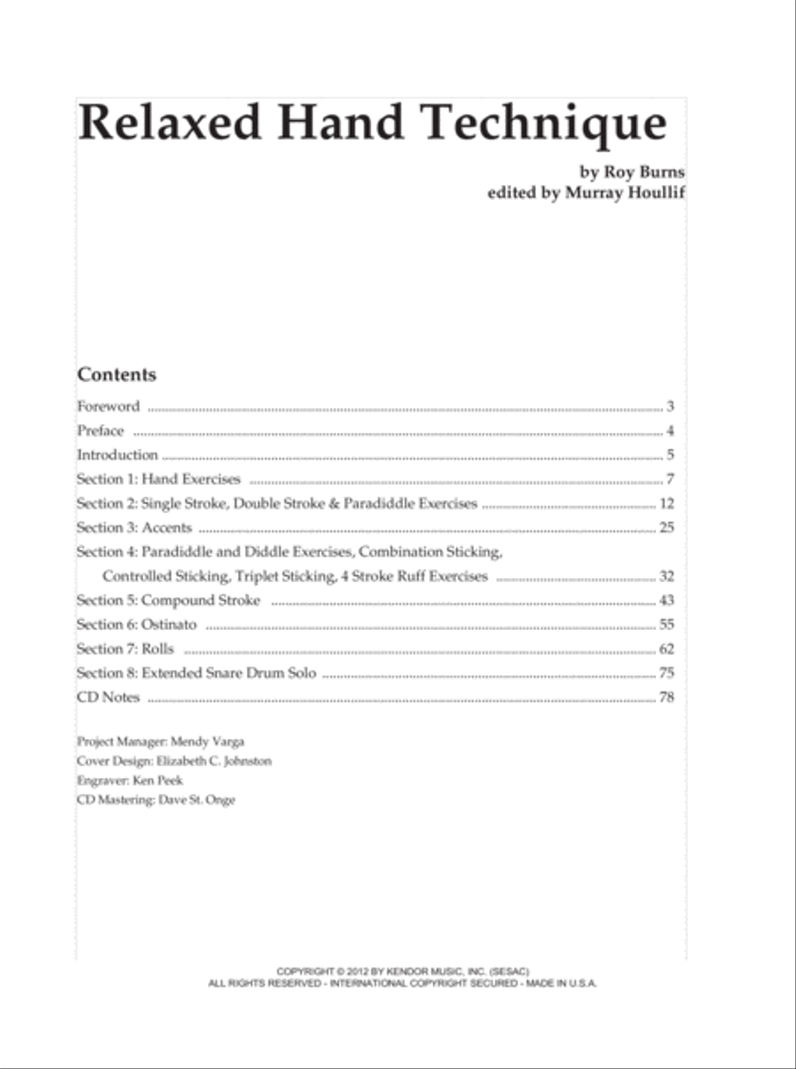 Relaxed Hand Technique Percussion scores gallery preview page 2