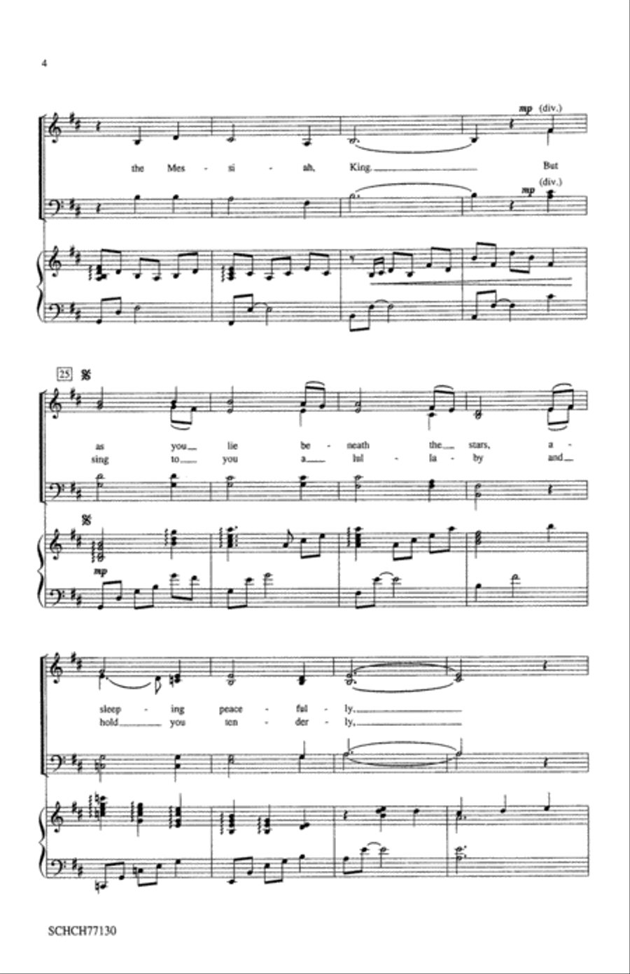 Dear Little Babe 4-Part scores gallery preview page 4