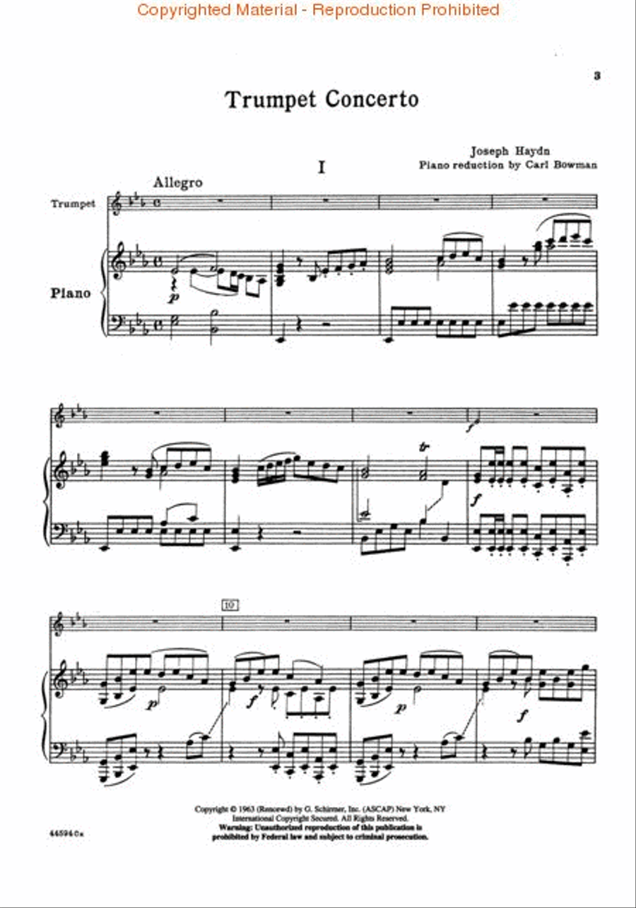 Trumpet Concerto - Trumpet/Piano Orchestra scores gallery preview page 2