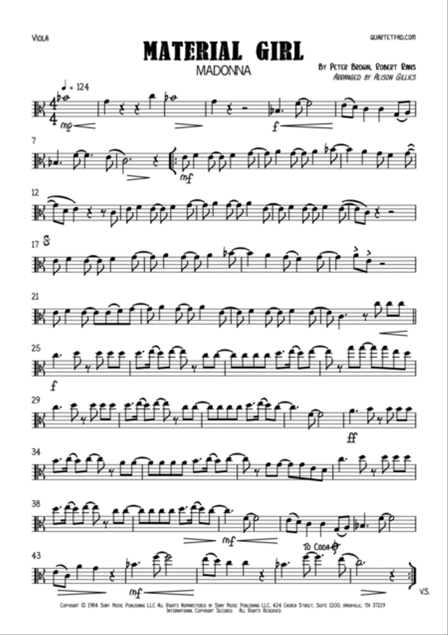 Material Girl Material Girl String Duet scores gallery preview page 4
