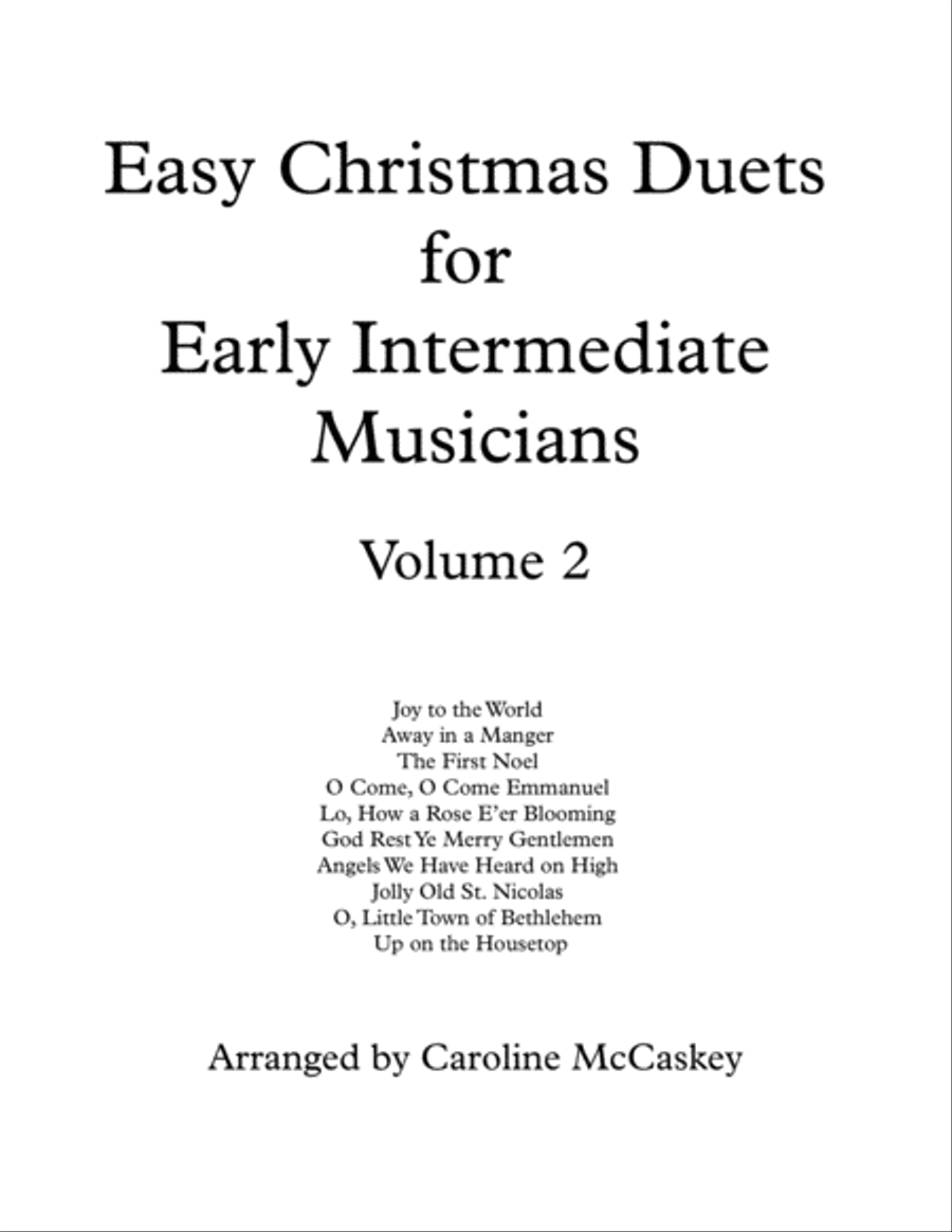 Easy Christmas Duets for Early Intermediate Bass Duet Volume 2