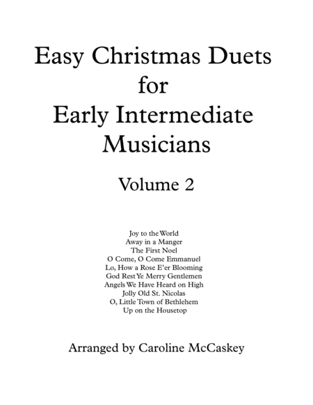 Easy Christmas Duets for Early Intermediate Bass Duet Volume 2