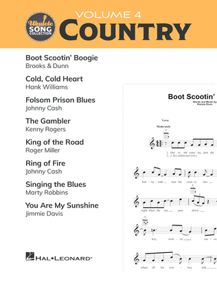 Book cover for Ukulele Song Collection, Volume 4: Country
