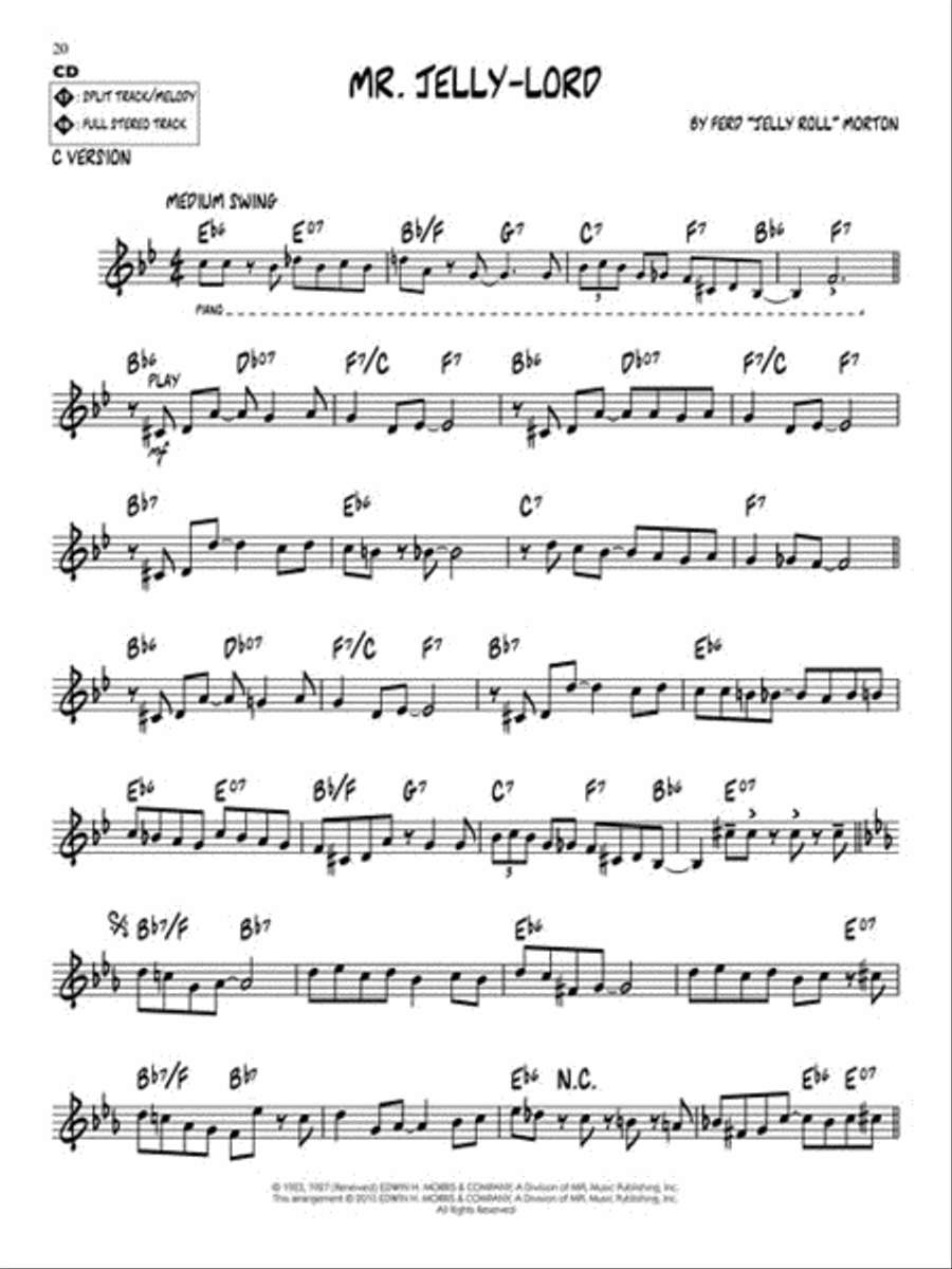 Jelly Roll Morton C Instrument scores gallery preview page 6