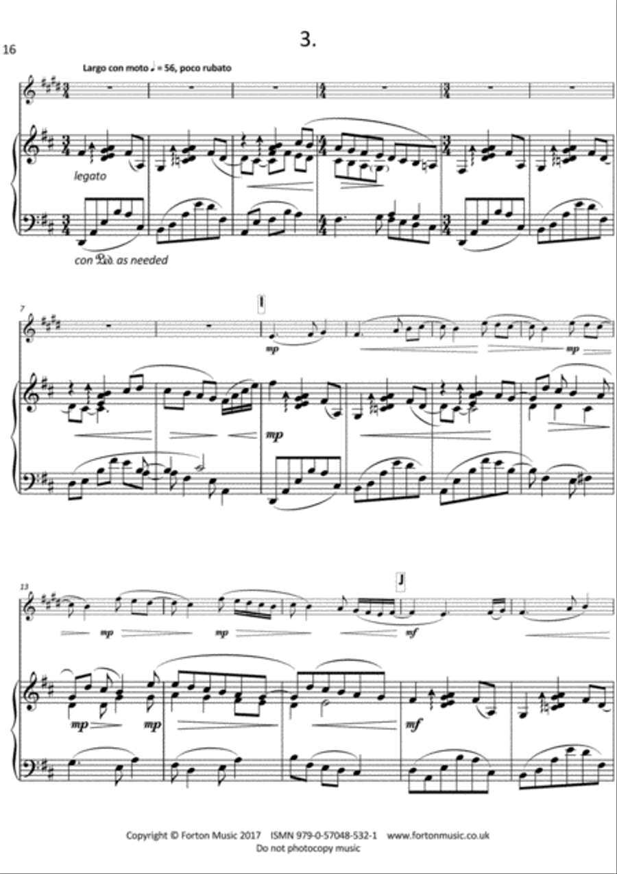 Sonata for Clarinet and Piano Clarinet Solo scores gallery preview page 3