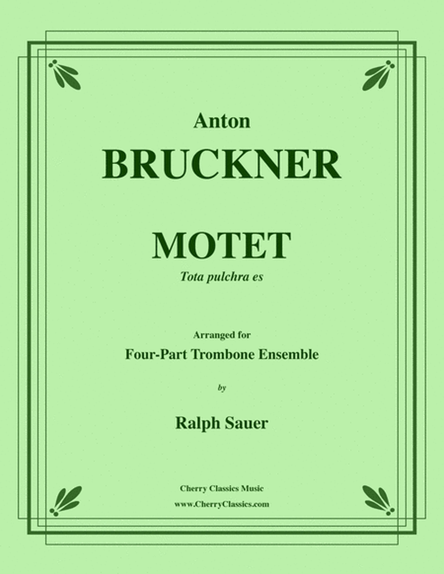 Motet - Tota pulchra es for 4-part Trombone Ensemble
