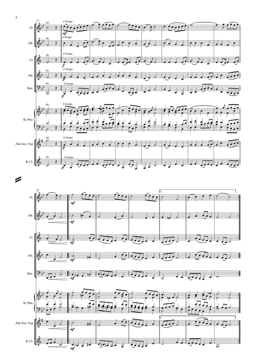 10 More Christmas Carols for Woodwind Quintet Woodwind Quintet scores gallery preview page 4