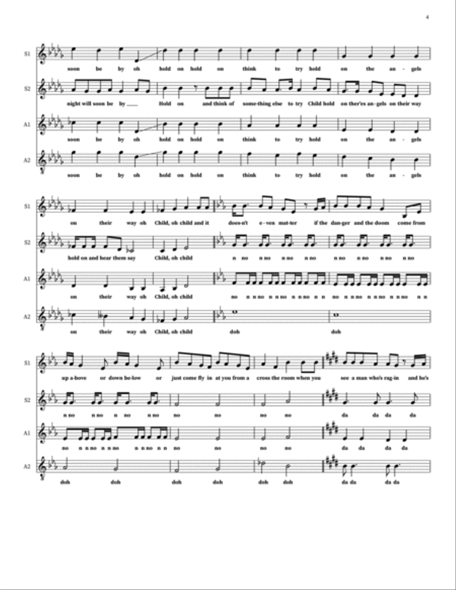 Hold On 4-Part scores gallery preview page 4
