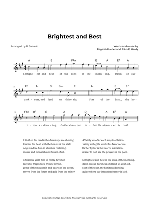Brightest and Best (Key of A Major)