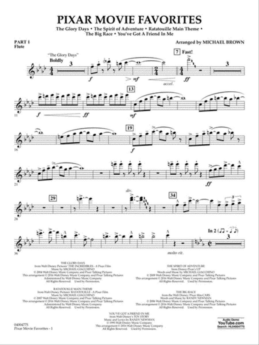 Pixar Movie Favorites Concert Band scores gallery preview page 4