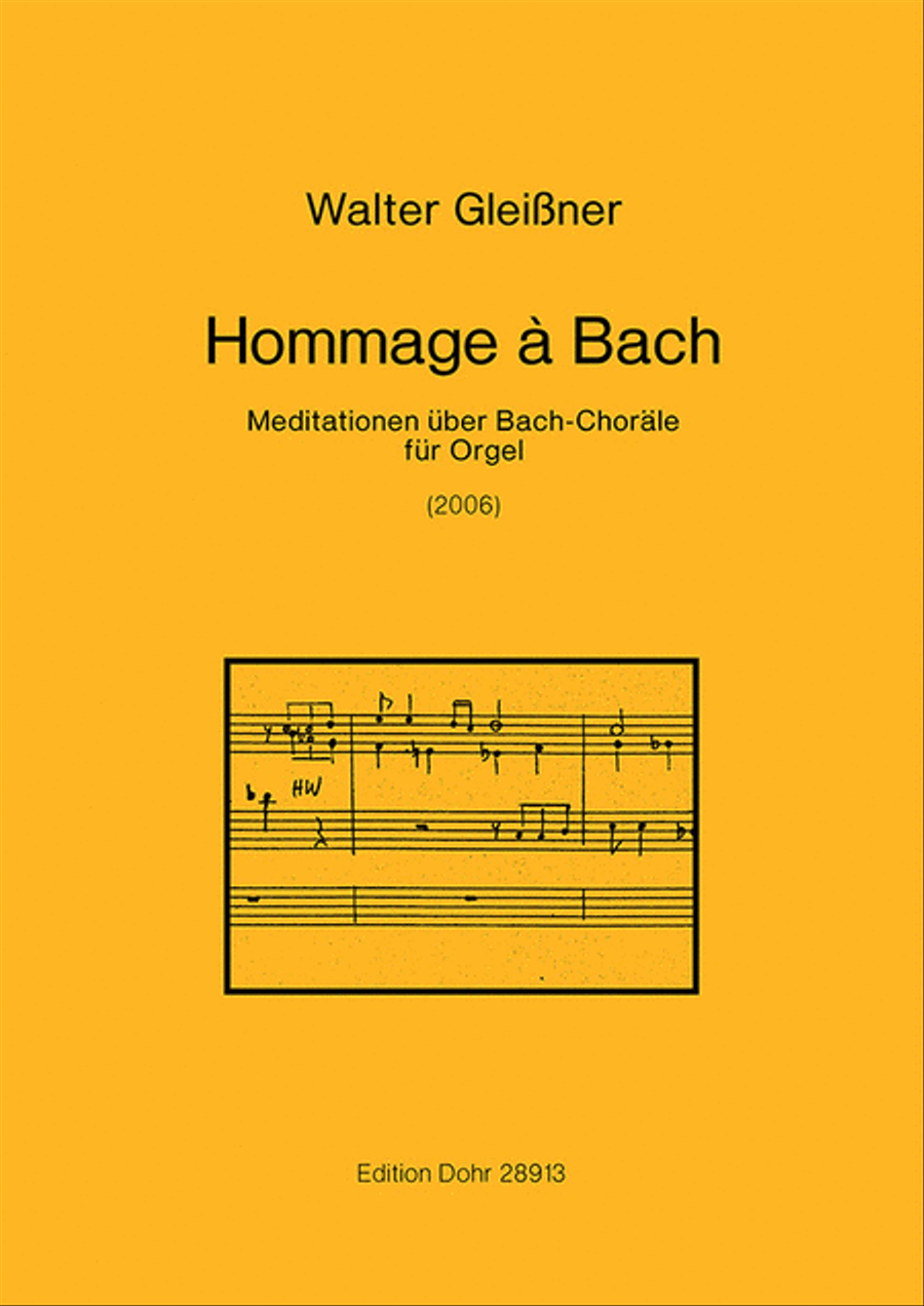 Hommage à Bach für Orgel (2006) -Meditationen über Bach-Choräle-