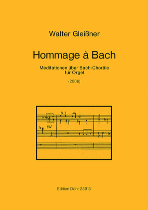 Book cover for Hommage à Bach für Orgel (2006) -Meditationen über Bach-Choräle-