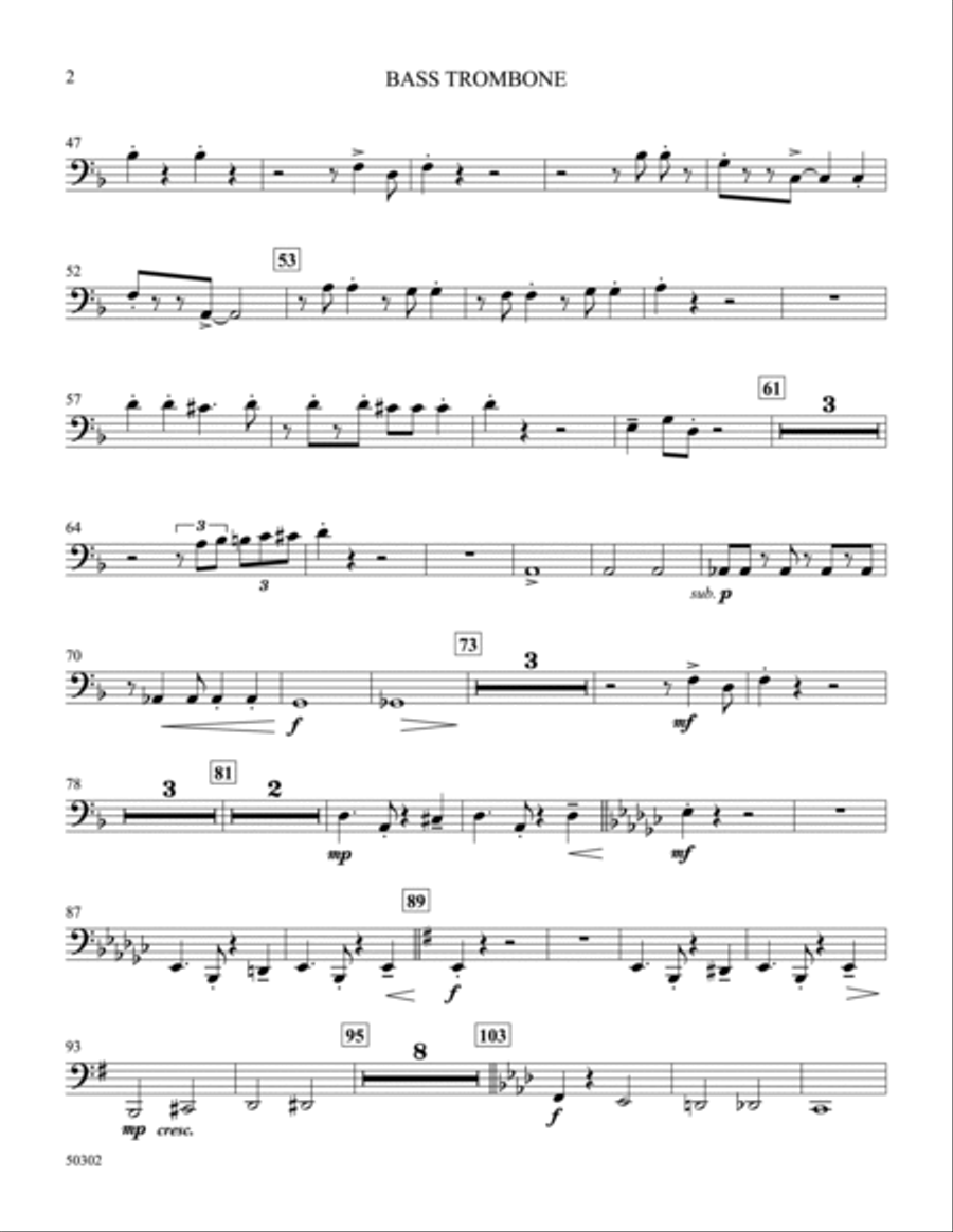 Sing, Sing, Sing: Bass Trombone Part scores gallery preview page 2