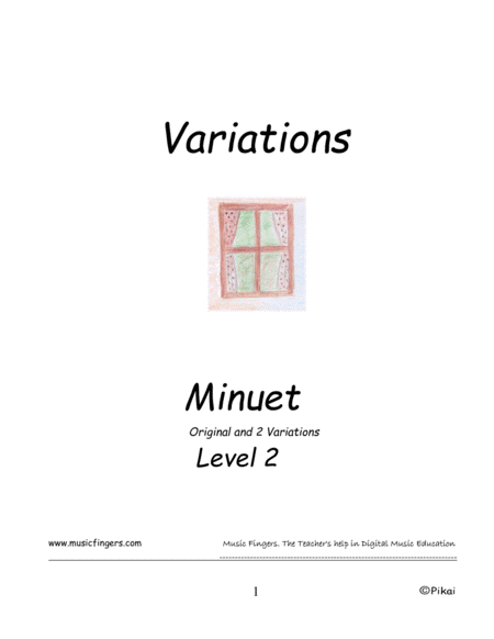 Minuet. J.S.Bach. Lev. 2. Variations. image number null