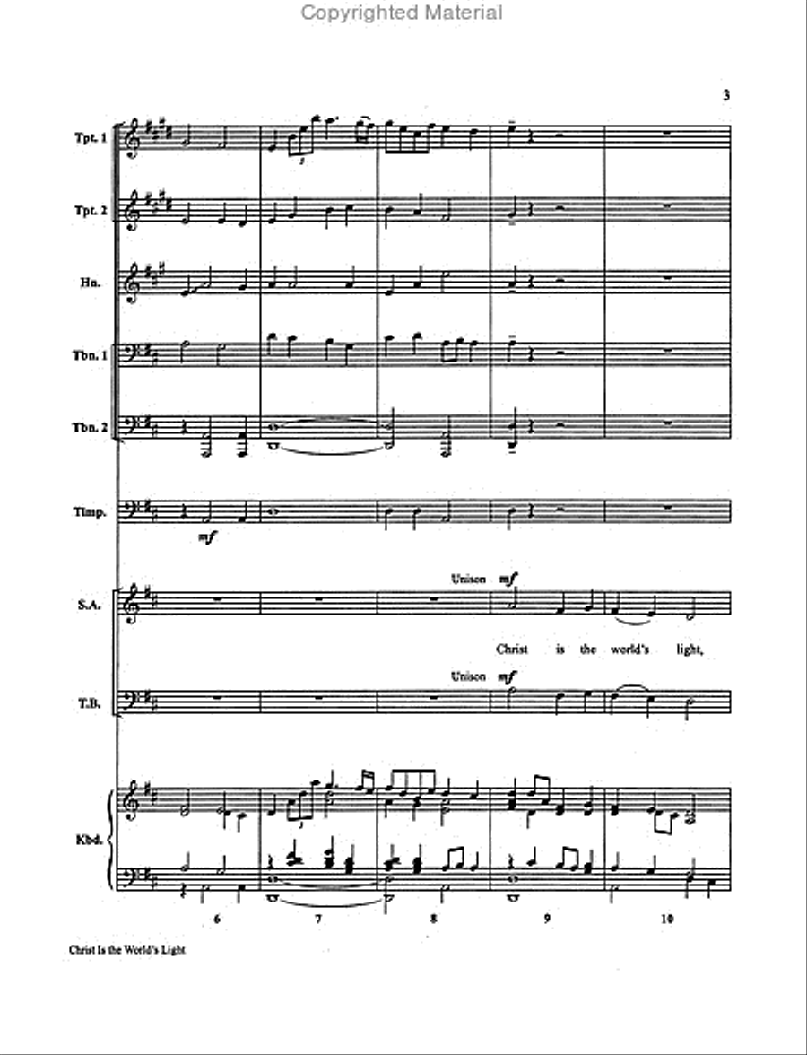 Christ Is the World's Light 4-Part scores gallery preview page 4