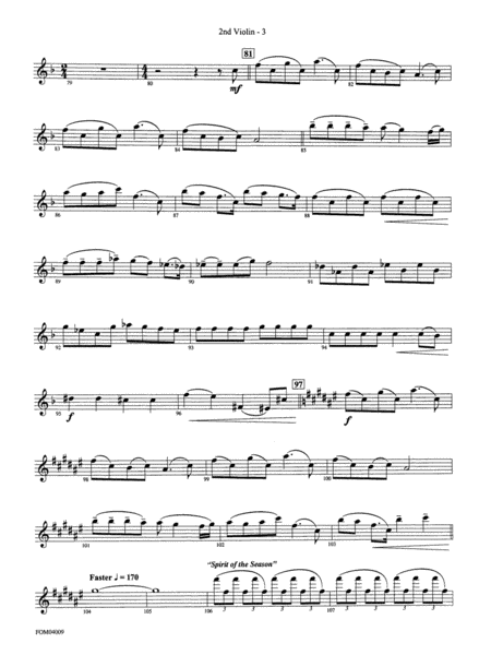 The Polar Express, Concert Suite from: 2nd Violin