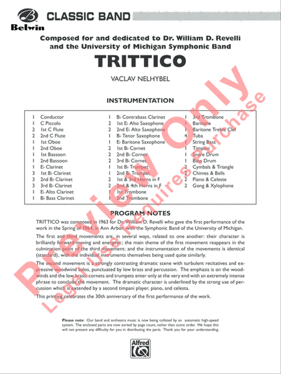 Trittico Concert Band scores gallery preview page 2