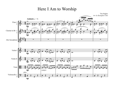 Here I Am to Worship for Chamber Ensemble