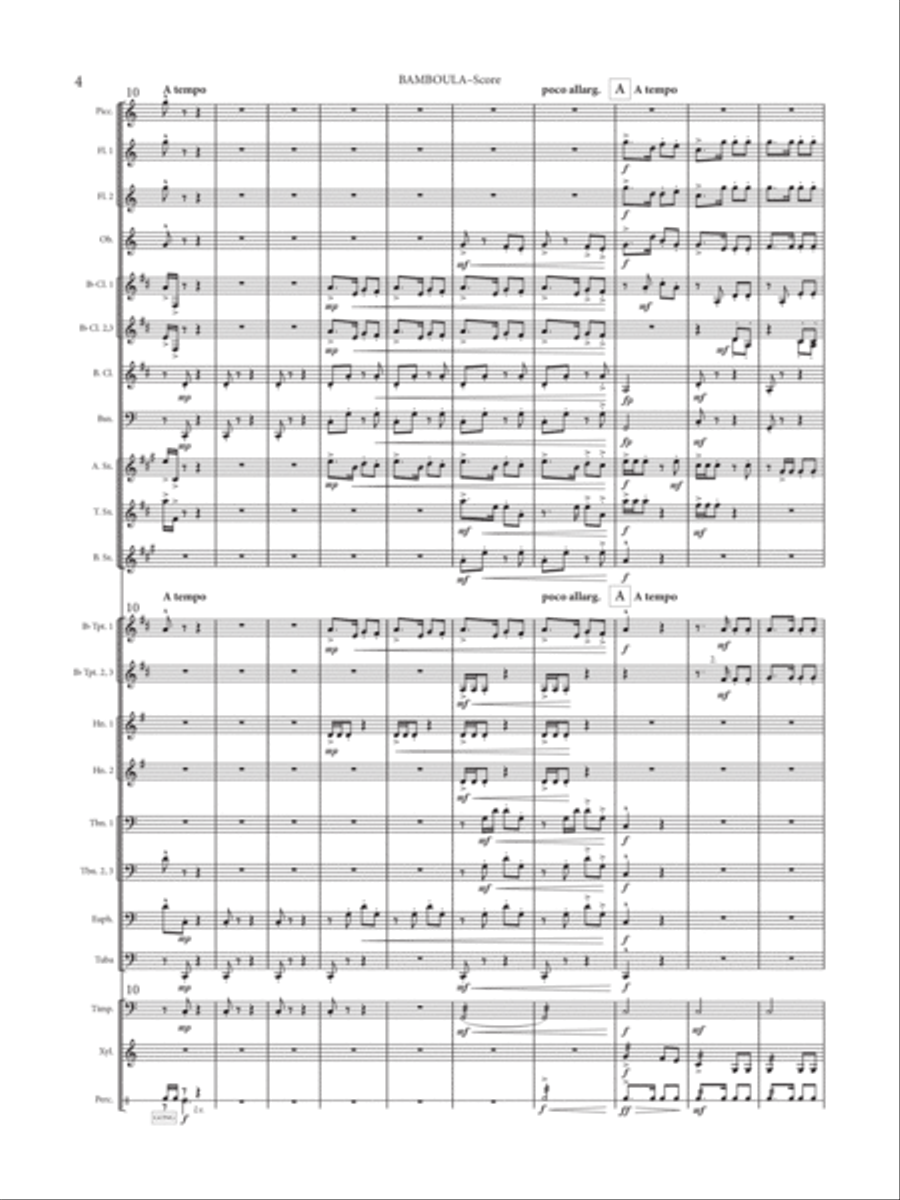 BAMBOULA for concert band Concert Band scores gallery preview page 6