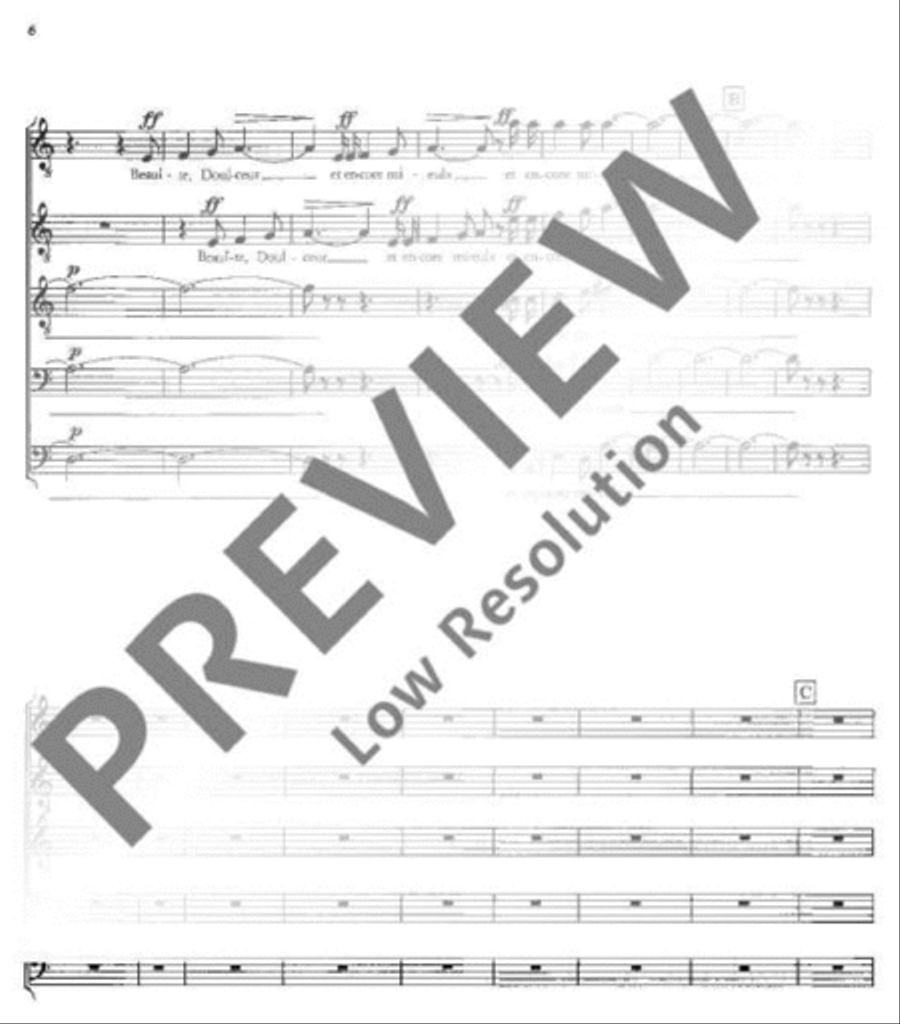 Drei französische Chöre Drei französische Chöre Mixed Choir scores gallery preview page 7