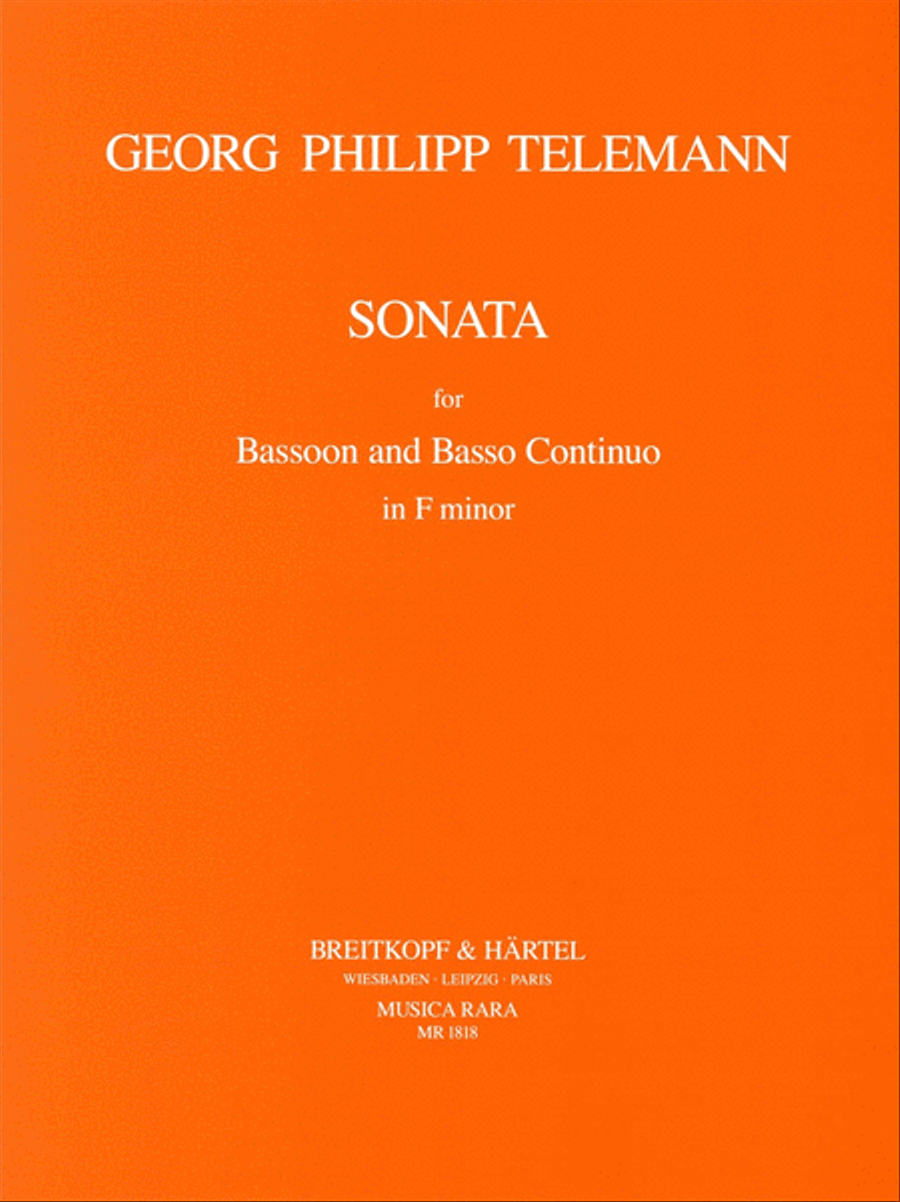 Sonata in F minor TWV 41:f1 Bassoon Solo scores gallery preview page 1