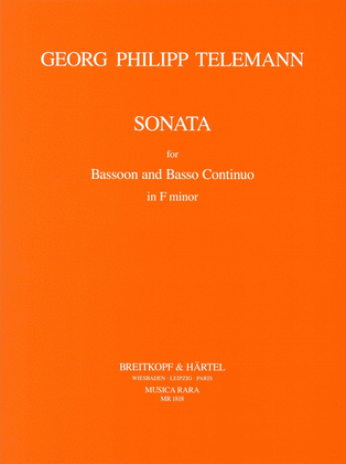 Book cover for Sonata in F minor TWV 41:f1