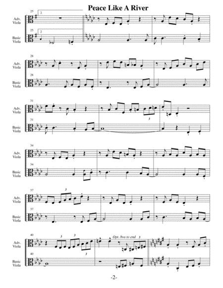 Peace Like A River (Arrangements Level 2-4 for VIOLA + Written Acc) Hymns image number null