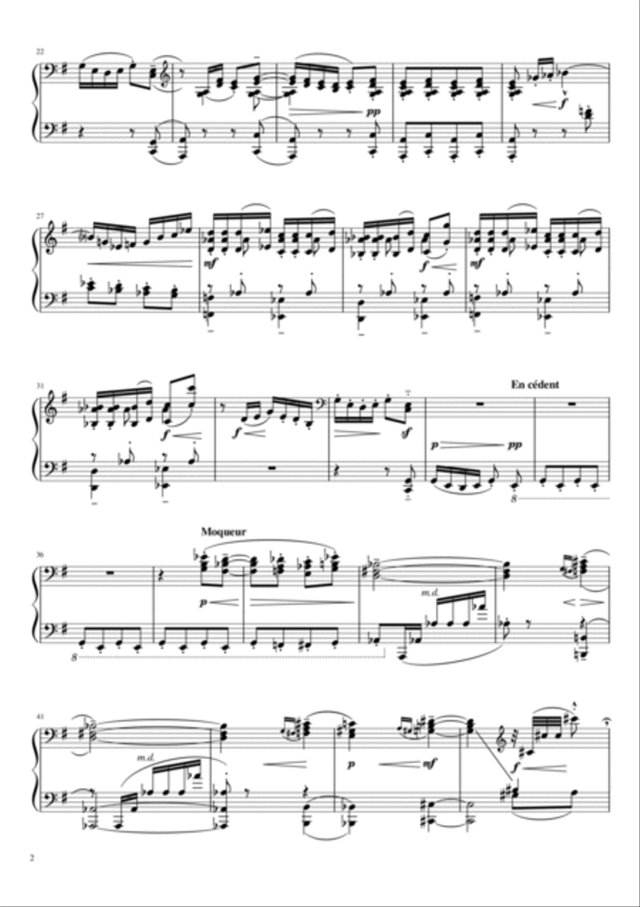 Debussy Preludes, Livre 1, L.117 No. 12, Minstrels - For Piano Solo Original Piano Solo scores gallery preview page 2